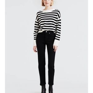 Levi's wedgie fit black straight jeans